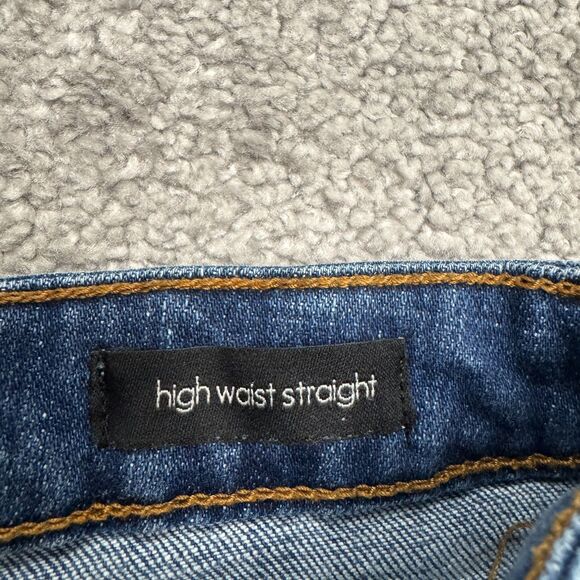 Ella Moss High Waist Straight Denim Jeans Juniors 6/28 Blue Medium Wash Casual - Picture 6 of 16